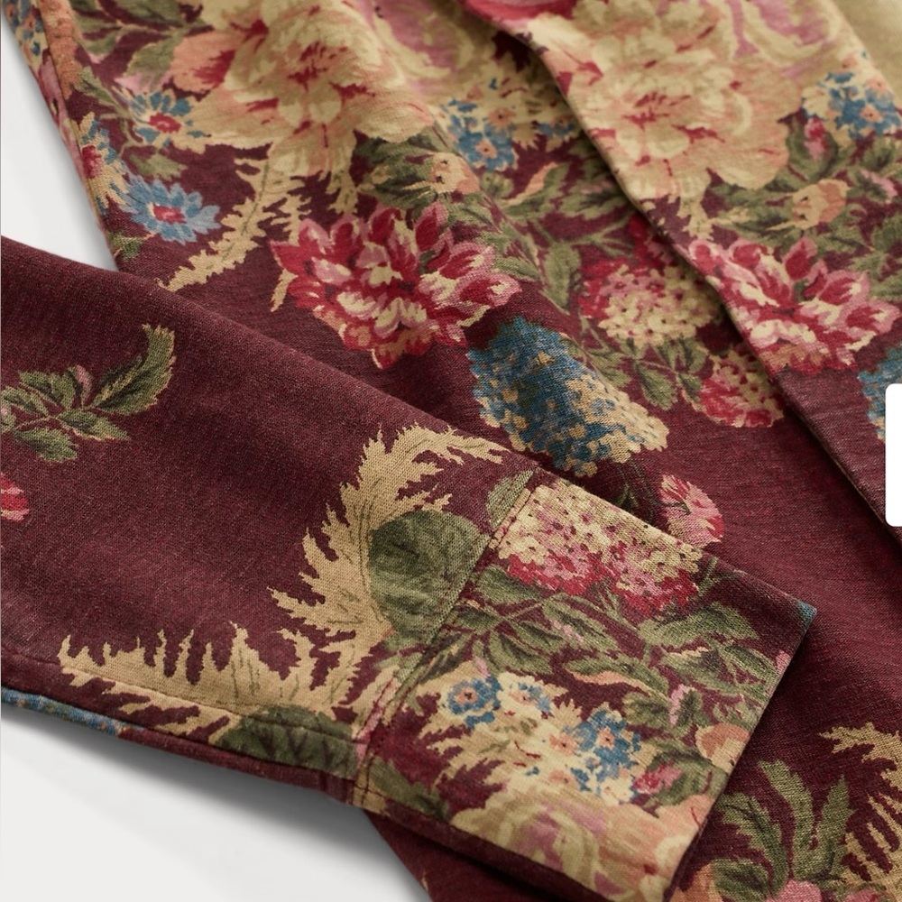Floral Linen-Cotton Jersey Duster - Picture 4 of 12